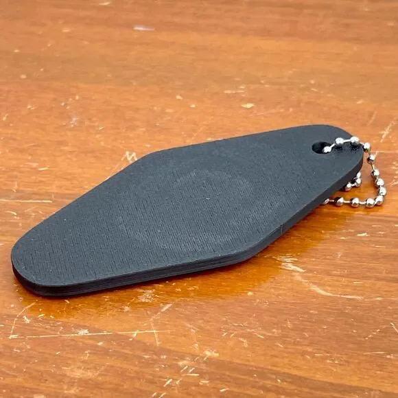 Retro Motel Keychain, Always Tired, Ballchain Keychain, Red and Black - Picture 5 of 6